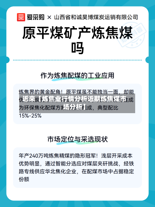 近来【炼焦业行情分析近期炼焦煤市场分析】-第3张图片