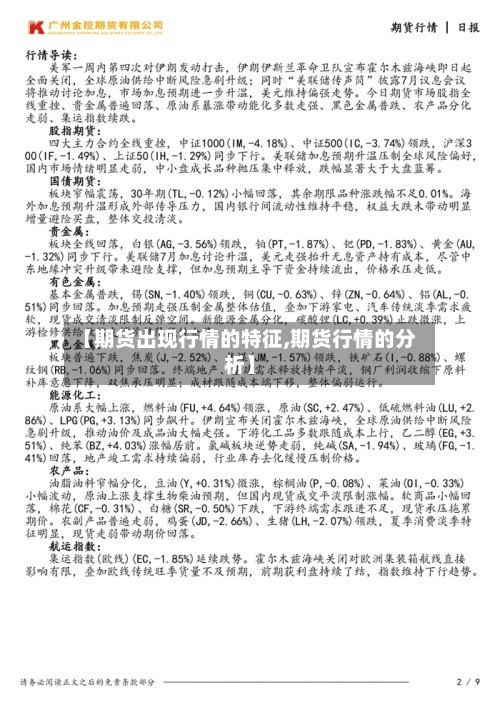 【期货出现行情的特征,期货行情的分析】-第2张图片