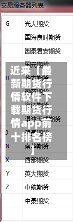 近来【最新期货行情软件下载期货行情app前十排名榜】-第2张图片