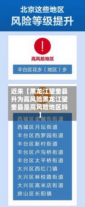 近来【黑龙江望奎县升为高风险黑龙江望奎县是高风险地区吗】