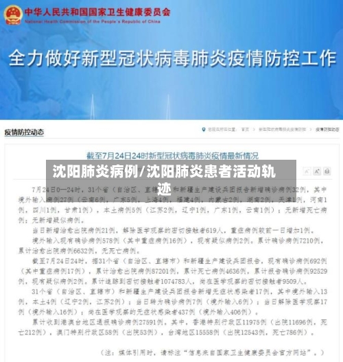 沈阳肺炎病例/沈阳肺炎患者活动轨迹-第3张图片
