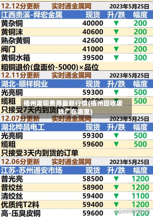 梧州废铜费用最新行情(梧州回收废铁厂在哪里)-第2张图片