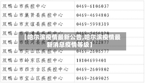 【哈尔滨疫情最新公告,哈尔滨疫情最新消息疫情等级】-第2张图片