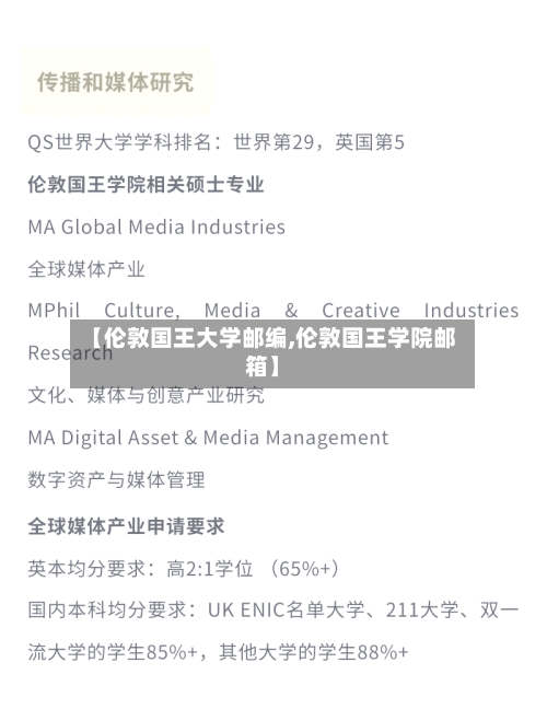 【伦敦国王大学邮编,伦敦国王学院邮箱】-第2张图片