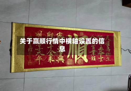 关于赢顺行情中横轴设置的信息