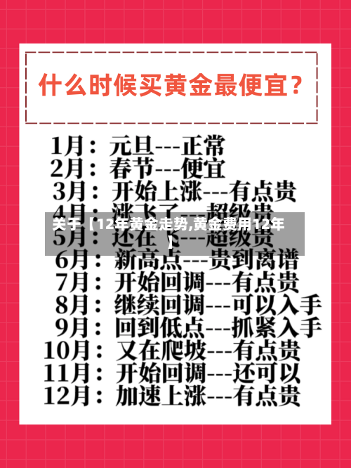 关于【12年黄金走势,黄金费用12年】