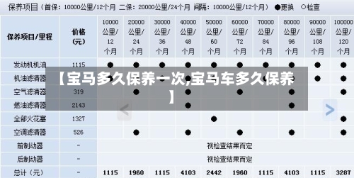 【宝马多久保养一次,宝马车多久保养】-第3张图片