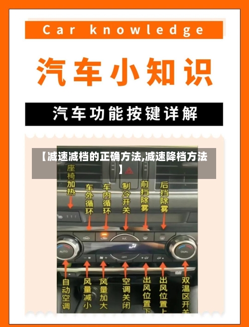【减速减档的正确方法,减速降档方法】