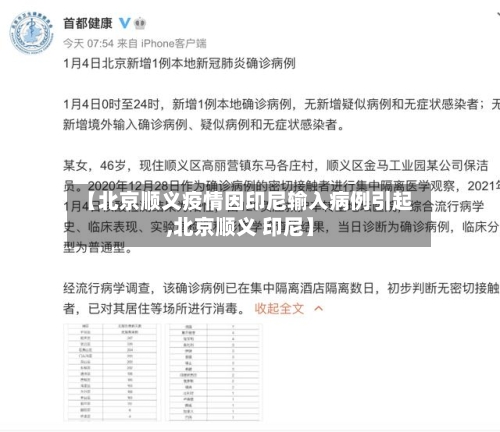 【北京顺义疫情因印尼输入病例引起,北京顺义 印尼】-第2张图片