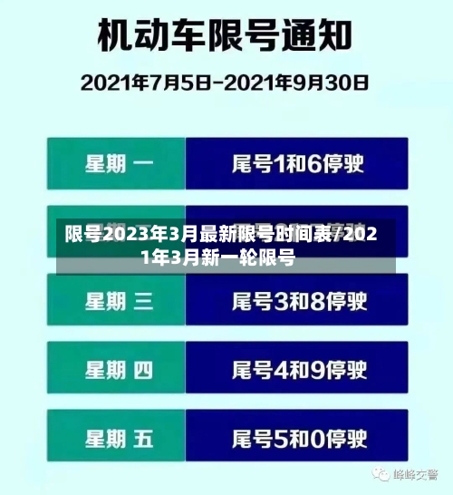 限号2023年3月最新限号时间表/2021年3月新一轮限号-第2张图片