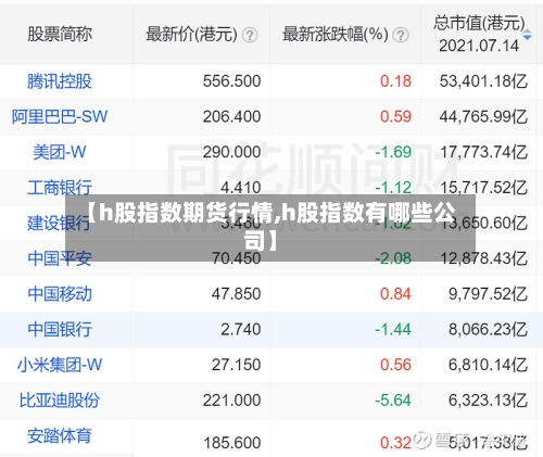 【h股指数期货行情,h股指数有哪些公司】-第2张图片