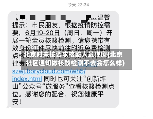 北京对未按要求核酸人员弹窗(北京社区通知做核酸检测不去会怎么样)-第2张图片