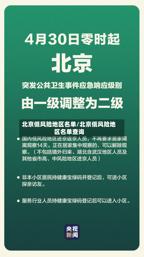 北京低风险地区名单/北京低风险地区名单查询-第2张图片