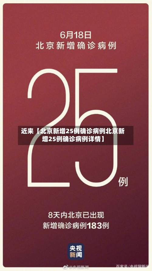 近来【北京新增25例确诊病例北京新增25例确诊病例详情】-第2张图片