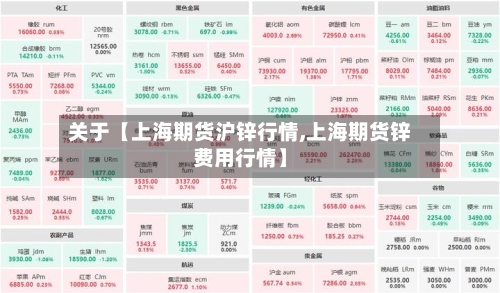 关于【上海期货沪锌行情,上海期货锌费用行情】-第3张图片