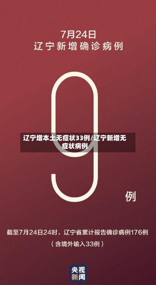 辽宁增本土无症状33例/辽宁新增无症状病例