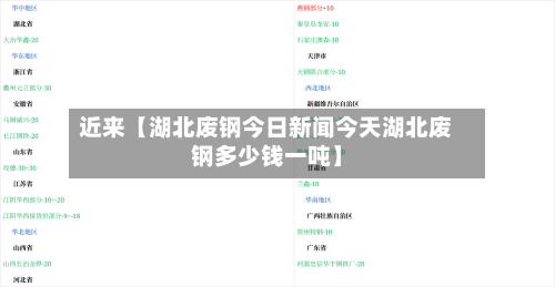 近来【湖北废钢今日新闻今天湖北废钢多少钱一吨】-第2张图片