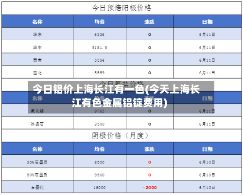 今日铝价上海长江有一色(今天上海长江有色金属铝锭费用)-第3张图片