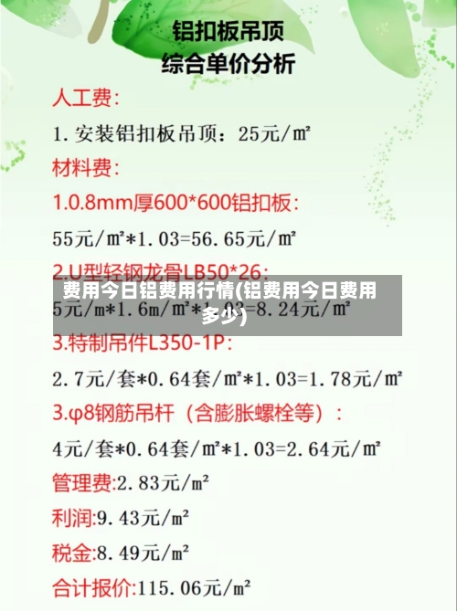 费用今日铝费用行情(铝费用今日费用多少)-第2张图片