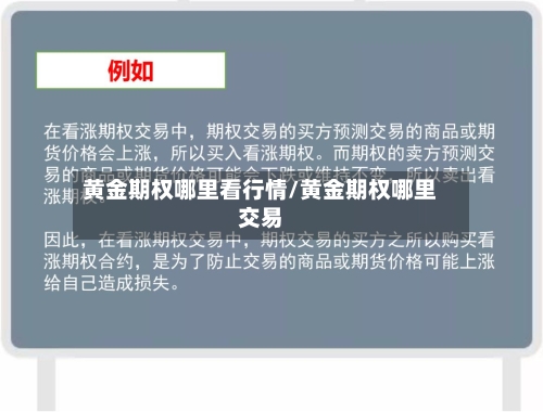 黄金期权哪里看行情/黄金期权哪里交易-第2张图片