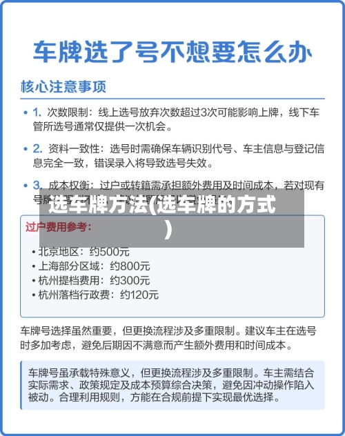 选车牌方法(选车牌的方式)-第2张图片