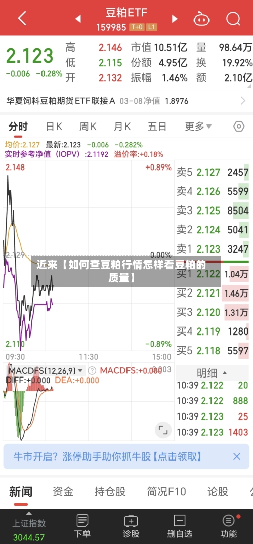 近来【如何查豆粕行情怎样看豆粕的质量】-第2张图片