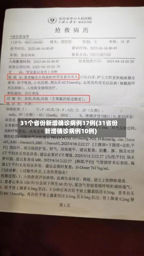 31个省份新增确诊病例17例(31省份新增确诊病例10例)