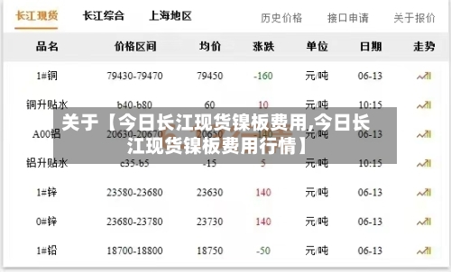 关于【今日长江现货镍板费用,今日长江现货镍板费用行情】