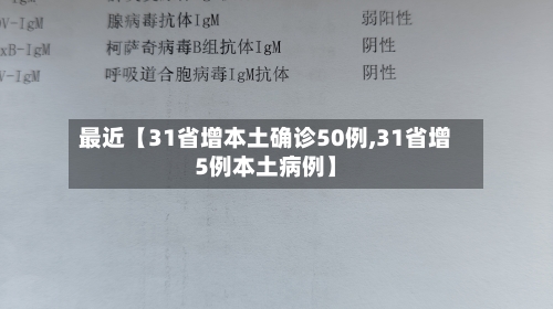 最近【31省增本土确诊50例,31省增5例本土病例】