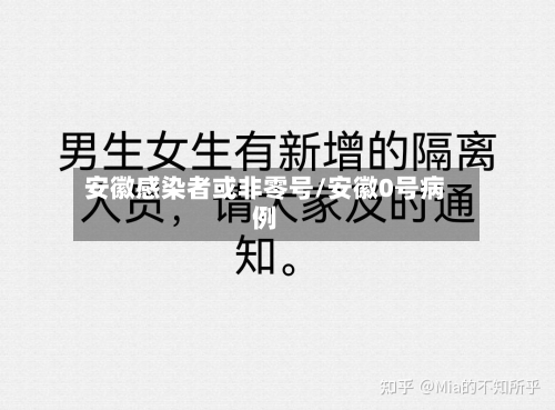 安徽感染者或非零号/安徽0号病例-第2张图片