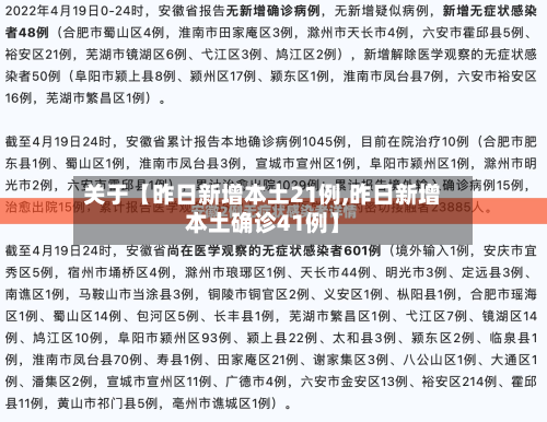 关于【昨日新增本土21例,昨日新增本土确诊41例】-第2张图片