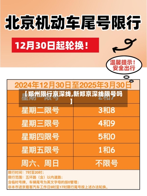 【郑州限行京深线,新郑京深线限号吗】