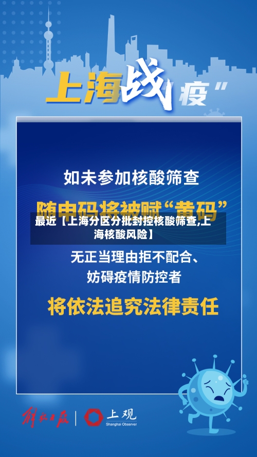 最近【上海分区分批封控核酸筛查,上海核酸风险】