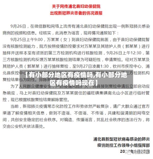 【有小部分地区有疫情吗,有小部分地区有疫情吗现在】-第2张图片