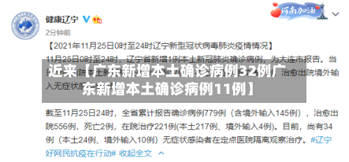 近来【广东新增本土确诊病例32例广东新增本土确诊病例11例】