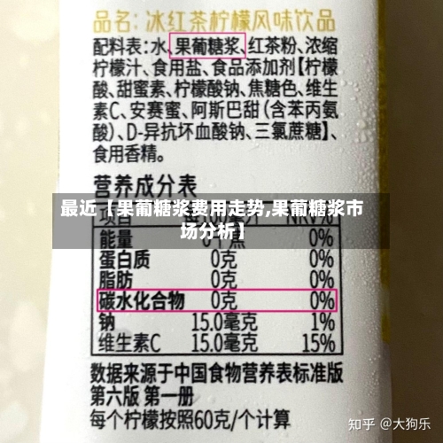 最近【果葡糖浆费用走势,果葡糖浆市场分析】-第2张图片