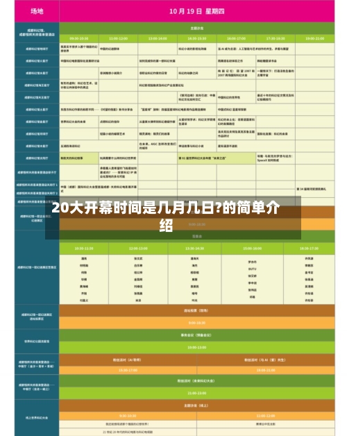 20大开幕时间是几月几日?的简单介绍-第2张图片