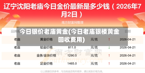 今日银价老庙黄金(今日老庙银楼黄金回收费用)-第2张图片