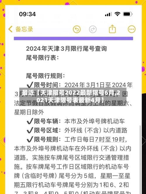 最近【天津限号2022最新限号6月,2021天津限号表最新4月】-第2张图片