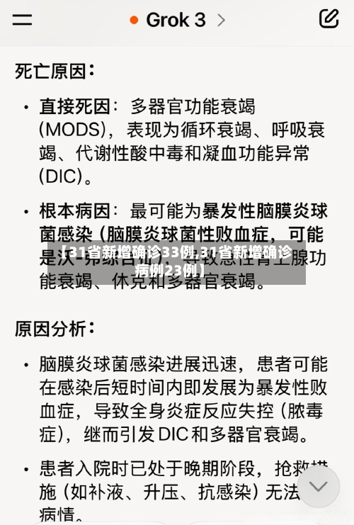 【31省新增确诊33例,31省新增确诊病例23例】