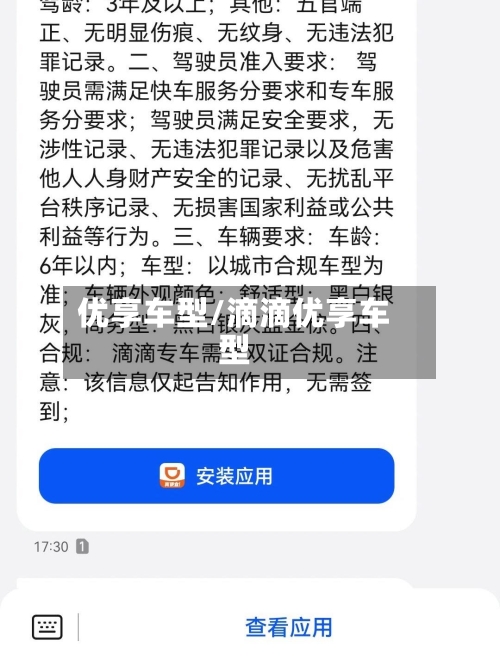 优享车型/滴滴优享车型