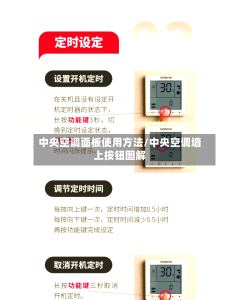中央空调面板使用方法/中央空调墙上按钮图解-第2张图片