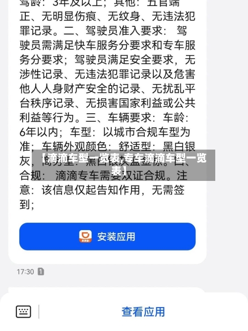 【滴滴车型一览表,专车滴滴车型一览表】