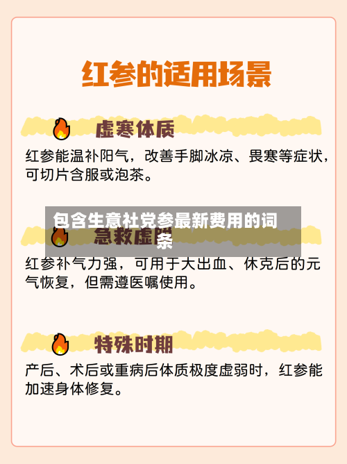 包含生意社党参最新费用的词条