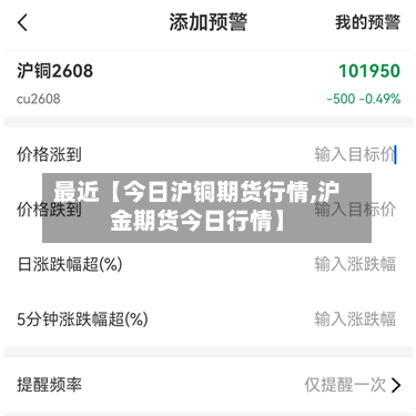 最近【今日沪铜期货行情,沪金期货今日行情】