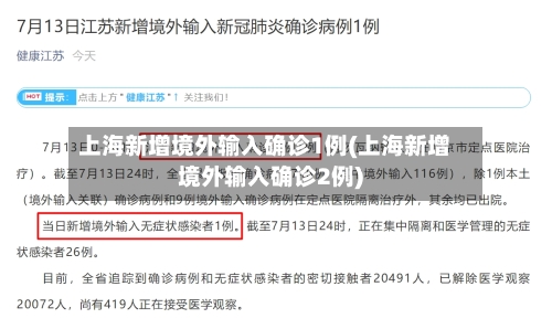 上海新增境外输入确诊1例(上海新增境外输入确诊2例)-第2张图片