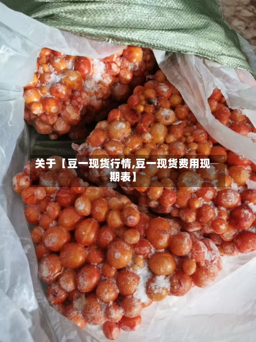 关于【豆一现货行情,豆一现货费用现期表】