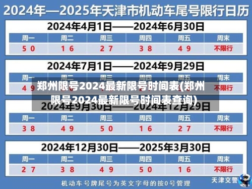 郑州限号2024最新限号时间表(郑州限号2024最新限号时间表查询)-第3张图片