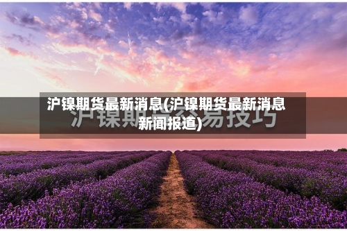 沪镍期货最新消息(沪镍期货最新消息新闻报道)