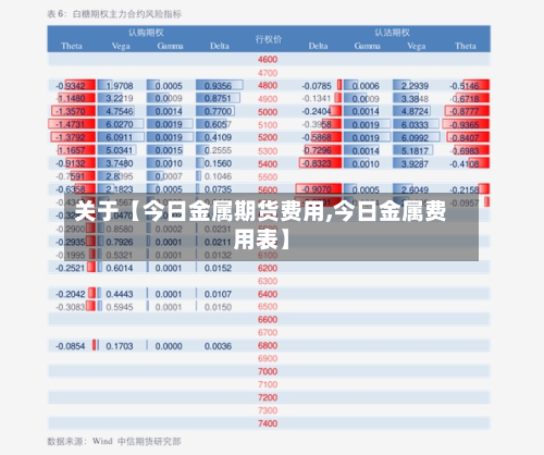 关于【今日金属期货费用,今日金属费用表】